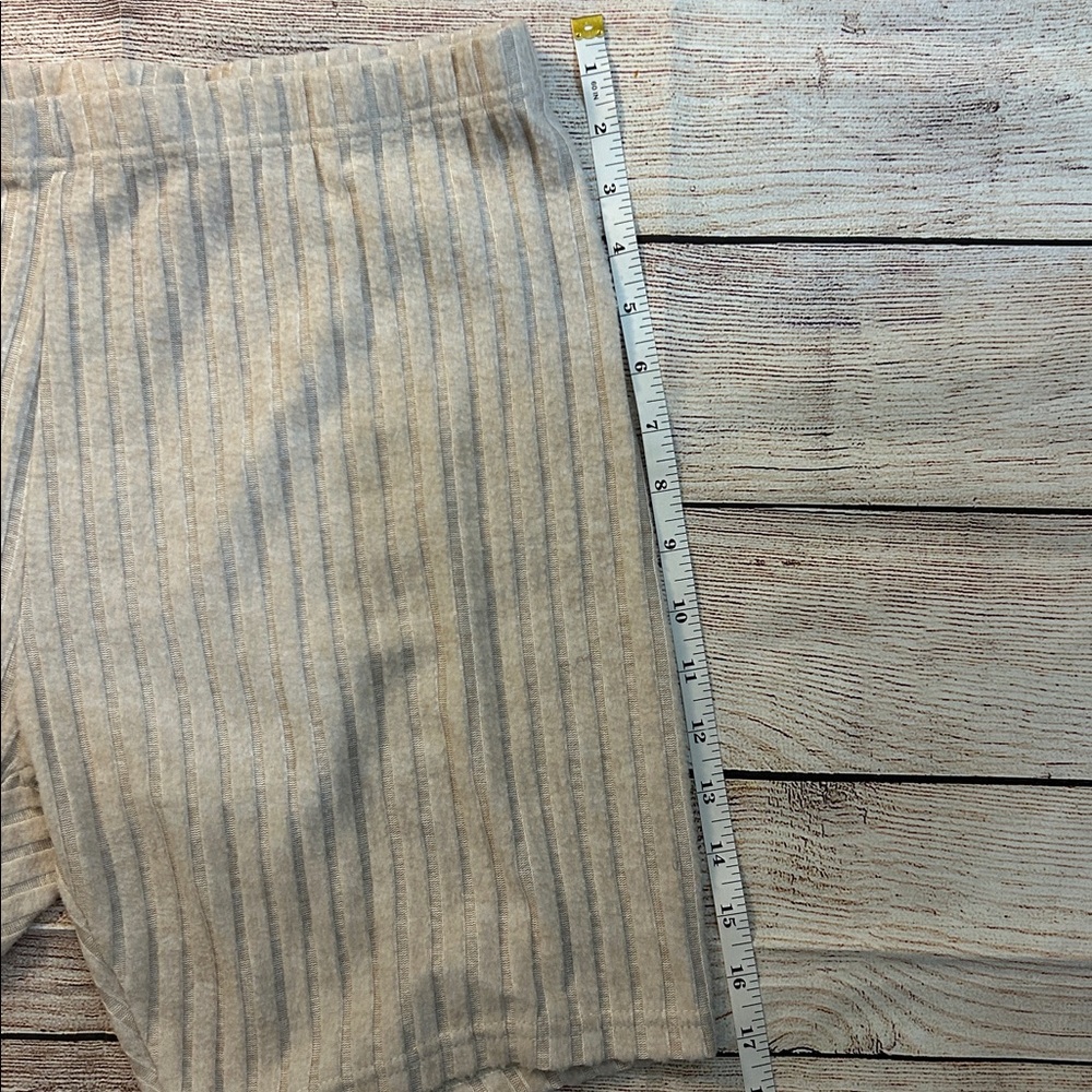 SHEIN Curve Ribbed Knit Lounge Set - Beige - Picture 3 of 3